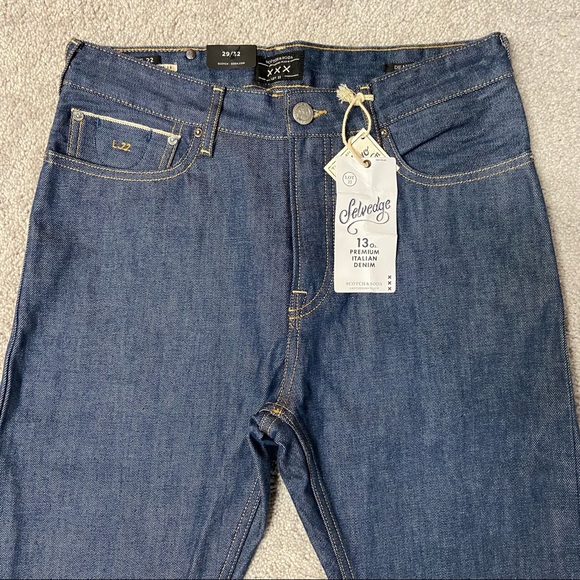 SOLD! New SCOTCH & SODA Men’s Lot 22 Dean Raw Italian Selvedge Loose Tapered Fit - Picture 4 of 14